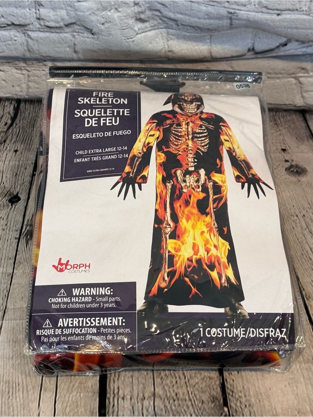 Fire Skeleton Kids Halloween Costume
